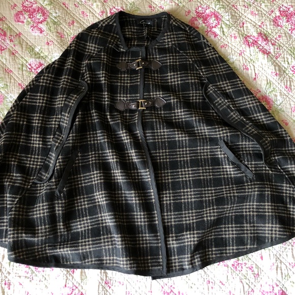 Anthropologie Jackets & Blazers - ❌DONATED❌ Anthropologie Plaid Cape Poncho